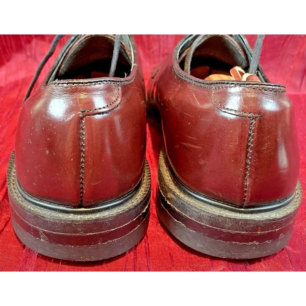 Mens Hanover Derbys Cordovan Leather Smooth Toe Oxfords Dress Shoes sz 9D